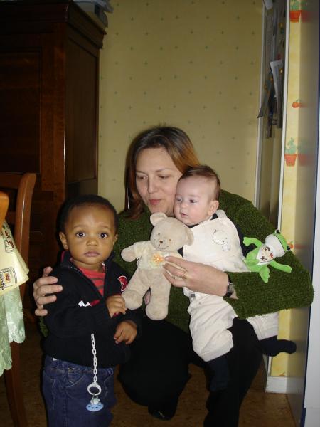 Avec Christelle (mon assistante maternelle) et Adam